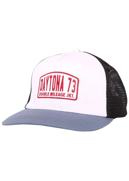 Casquette Berkeley en coton blanche et noire ornées de broderies à l'avant