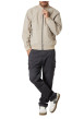 Thumbnail Bomber beige uni pourvu d'une coupe droite et d'un col montant - Image 3
