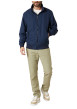Thumbnail Blouson marine uni pourvu d'un col montant et d'une coupe droite - Image 3