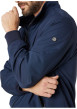 Thumbnail Blouson marine uni pourvu d'un col montant et d'une coupe droite - Image 4