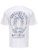 Thumbnail T-shirt en coton blanc à imprimé avec une coupe droite et un col rond - Image 2