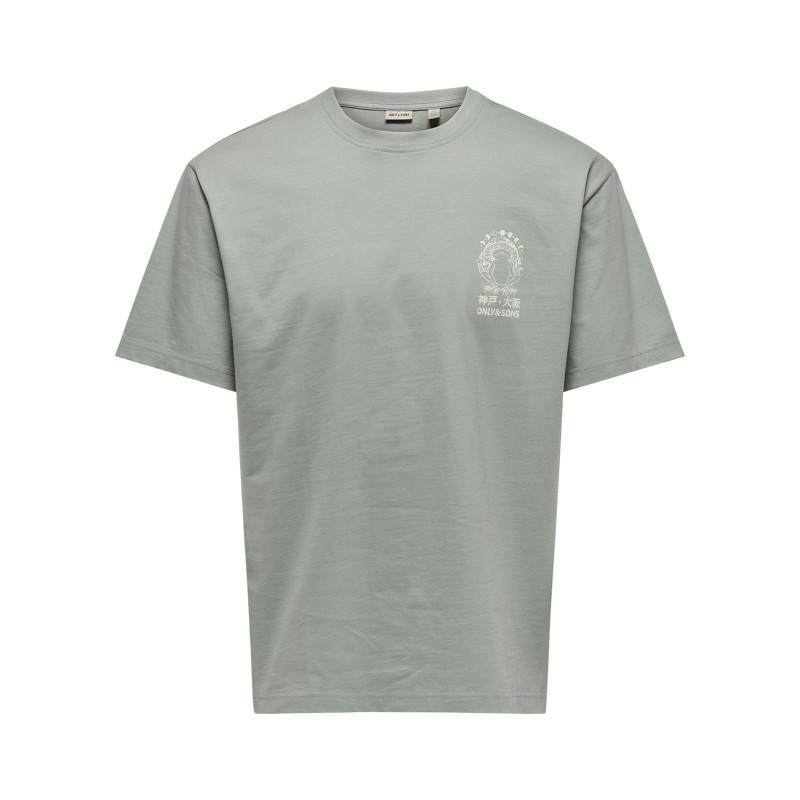 Only&sons - T-shirt En Coton Vert à Imprimé Avec Une Coupe Droite Et Un Col Rond - Vert Only&sons - T-shirt En Coton Vert à Imprimé Avec Une Coupe Droite Et Un Col Rond - Vert