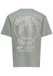 Thumbnail T-shirt en coton vert à imprimé avec une coupe droite et un col rond - Image 2