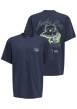 Thumbnail T-shirt en coton marine à imprimé avec une coupe droite et un col rond - Image 3