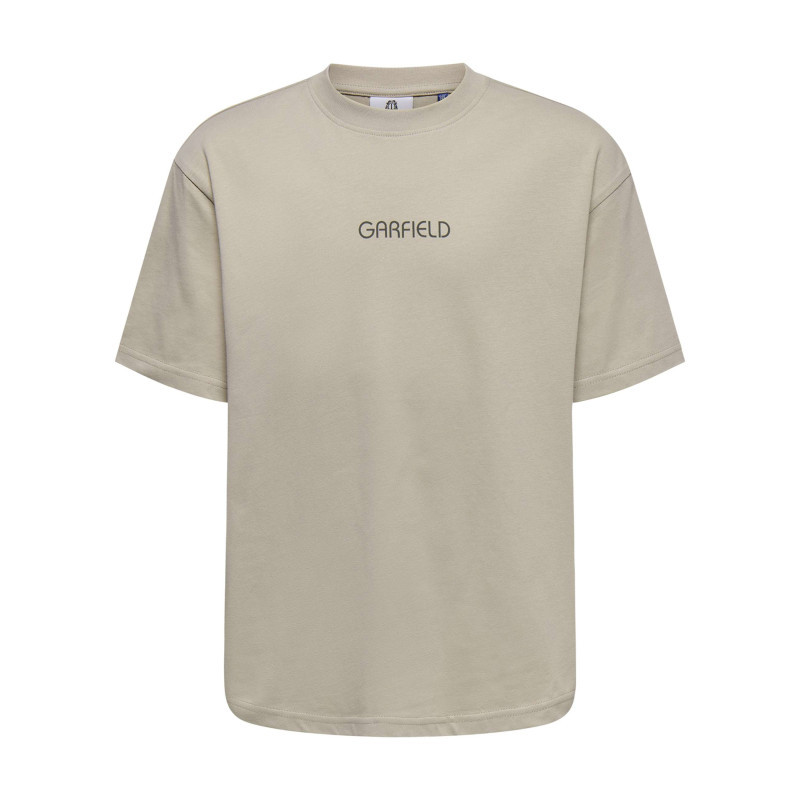 Only&sons - T-shirt En Coton Biologique Beige à Imprimé Avec Une Coupe Droite Et Un Col Rond - Beige Only&sons - T-shirt En Coton Biologique Beige à Imprimé Avec Une Coupe Droite Et Un Col Rond - Beige