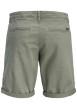 Thumbnail Short chino en coton kaki uni avec une coupe droite et des ourlets - Image 2