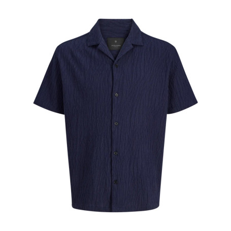Chemise en coton marine uni avec une coupe...