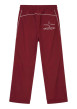 Thumbnail Pantalon jogging bordeaux uni pourvu d'une taille élastiquée - Image 2
