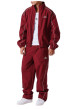 Thumbnail Pantalon jogging bordeaux uni pourvu d'une taille élastiquée - Image 4