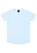 Thumbnail T-shirt ciel uni pourvu de manches courtes et d'un col rond