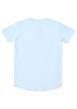 Thumbnail T-shirt ciel uni pourvu de manches courtes et d'un col rond - Image 2