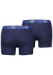 Thumbnail Lot de 2 boxers classiques en coton marine unis pourvus d'une taille élastiquée - Image 2