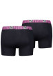 Thumbnail Lot de 2 boxers classiques en coton noirs unis pourvus d'une taille élastiquée - Image 2