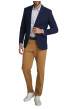 Thumbnail Blazer marine uni avec une coupe droite et des manches longues - Image 4