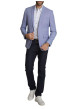 Thumbnail Blazer bleu uni avec une coupe droite et des manches longues - Image 4