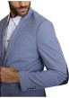 Thumbnail Blazer bleu uni avec une coupe droite et des manches longues - Image 5