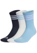 Thumbnail Lot de 3 paires de chaussettes mi-haute bleues pourvues du logo de la marque