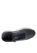 Thumbnail Baskets bleu marine à talon plat avec des lacets et un zip latéral - Image 4