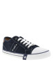 Thumbnail Tennis toile basse bleu marine avec un talon plat et des lacets - Image 3