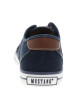 Thumbnail Tennis toile basse bleu marine avec un talon plat et des lacets - Image 6
