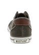 Thumbnail Tennis toile basse kaki avec un talon plat et des lacets blancs - Image 6