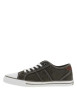 Thumbnail Tennis toile basse kaki avec un talon plat et des lacets blancs - Image 2