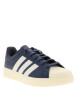 Thumbnail Baskets bleues avec un talon plat pourvu de lacets et de bandes blanches - Image 3