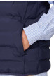 Thumbnail Doudoune marine uni avec une coupe droite et un col montant pourvu d'un zip - Image 4