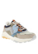 Thumbnail Baskets running vertes avec un talon plat et des lacets beiges - Image 3