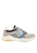 Thumbnail Baskets running vertes avec un talon plat et des lacets beiges