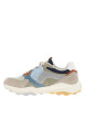 Thumbnail Baskets running vertes avec un talon plat et des lacets beiges - Image 2