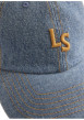 Thumbnail Casquette en coton jean's avec une fermeture strapback et des surpiqûres camel - Image 3