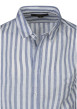 Thumbnail Chemise en lin et coton bleue à rayures pourvue d'un col français - Image 3