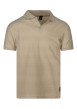 Thumbnail Polo en coton beige à rayures avec une coupe droite et un col à revers