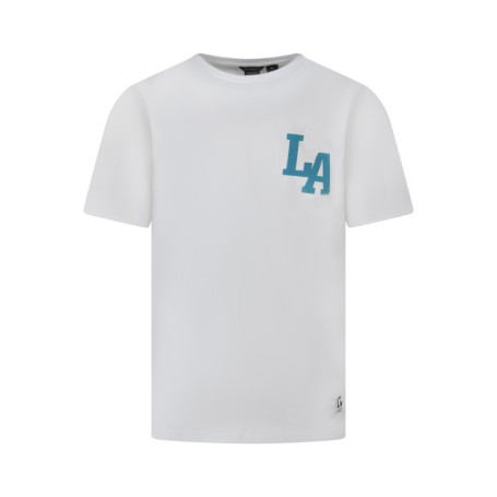 T-shirt en coton blanc uni pourvu d'un imprimé...