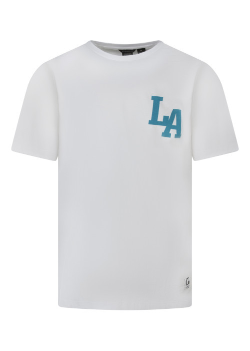 T-shirt en coton blanc uni pourvu d'un imprimé...