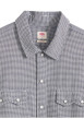 Thumbnail Chemise en coton blanche et noire unie avec une coupe droite et un col à revers - Image 2