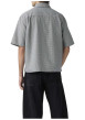 Thumbnail Chemise en coton blanche et noire unie avec une coupe droite et un col à revers - Image 4
