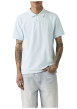 Thumbnail Polo en coton ciel uni avec une coupe droite et un col boutonné - Image 3
