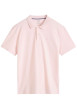 Thumbnail Polo en coton rose uni avec une coupe droite et un col boutonné