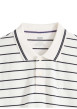 Thumbnail Polo en coton blanc à rayures avec une coupe droite et un col boutonné - Image 2
