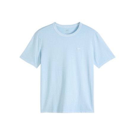 T-shirt en coton ciel uni avec une coupe droite...
