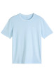Thumbnail T-shirt en coton ciel uni avec une coupe droite et un col rond