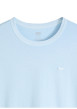 Thumbnail T-shirt en coton ciel uni avec une coupe droite et un col rond - Image 2
