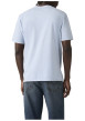 Thumbnail T-shirt en coton ciel uni avec une coupe droite et un col rond - Image 4