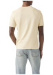 Thumbnail T-shirt en coton jaune uni avec une coupe droite et un col rond - Image 4