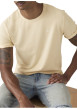 Thumbnail T-shirt en coton jaune uni avec une coupe droite et un col rond - Image 5