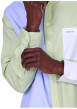 Thumbnail Chemise en coton biologique verte, blanche et bleue unie avec une coupe droite - Image 4