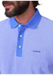 Thumbnail Polo en coton biologique bleu uni avec une coupe droite et un col à revers - Image 3