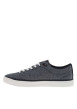 Thumbnail Tennis bleu marine avec un talon plat et pourvu de lacets blancs - Image 2